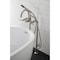 Aqua Vintage CCK8108DKL Freestanding Tub Faucet with Supply Line, Stop Valve, Brushed Nickel CCK8108DKL - alternate 6